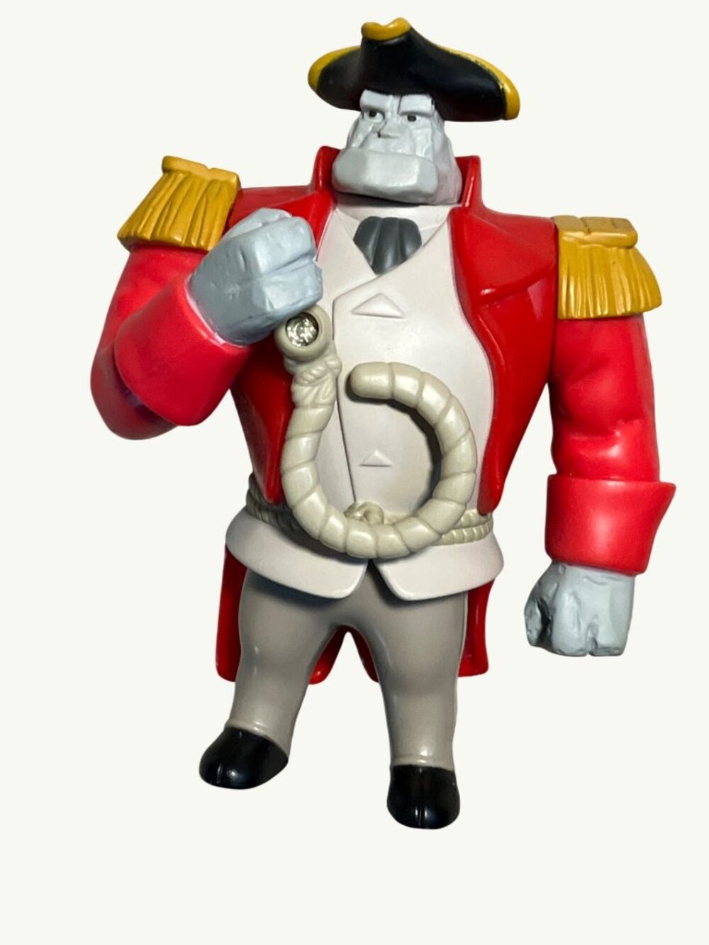 Disney Treasure Planet Captain Stone Action Figure Red Jacket Gray Tie McDonalds